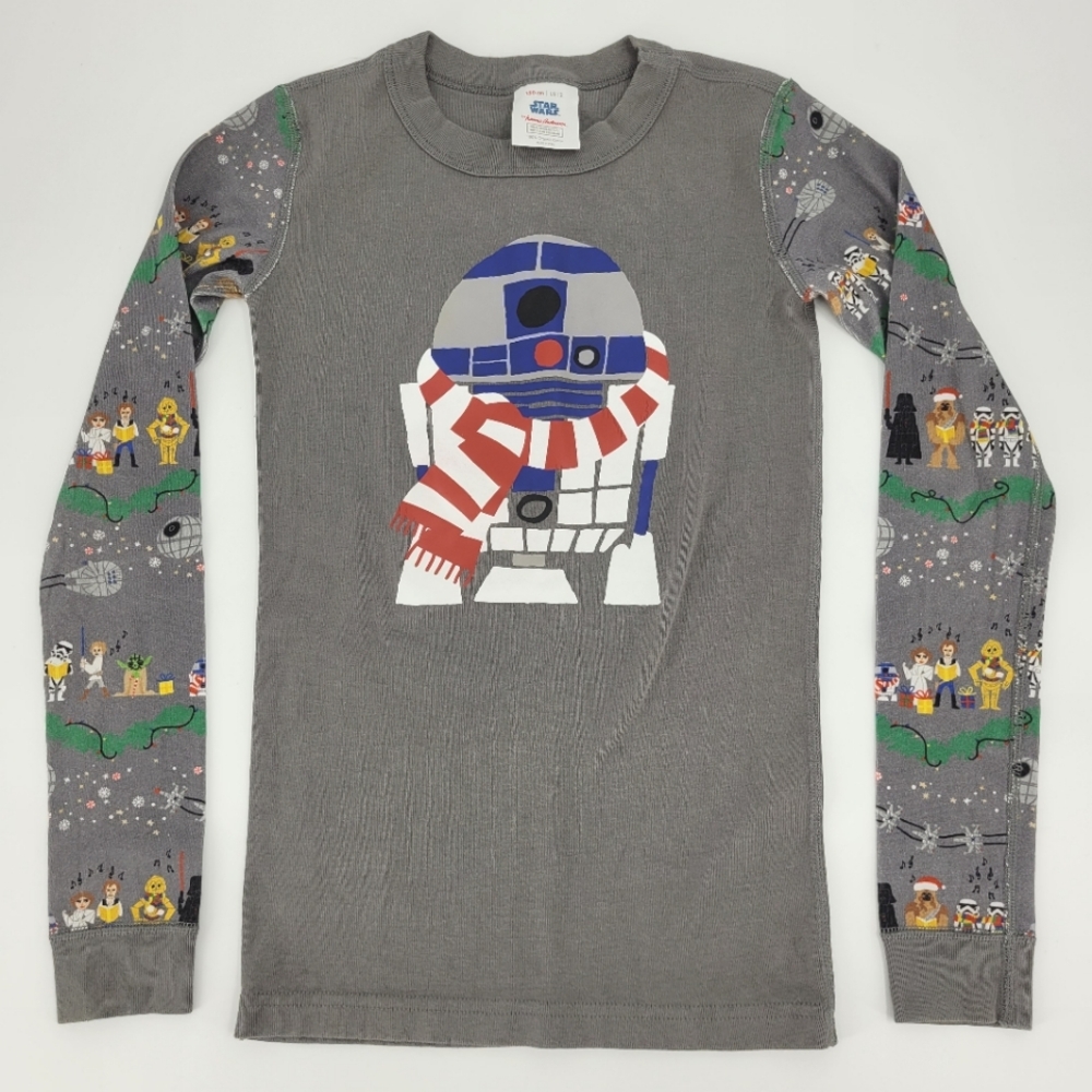 Hanna Andersson Pajama Top Star Wars R2D2 Holiday Organic Youth Size 12 Or 150cm